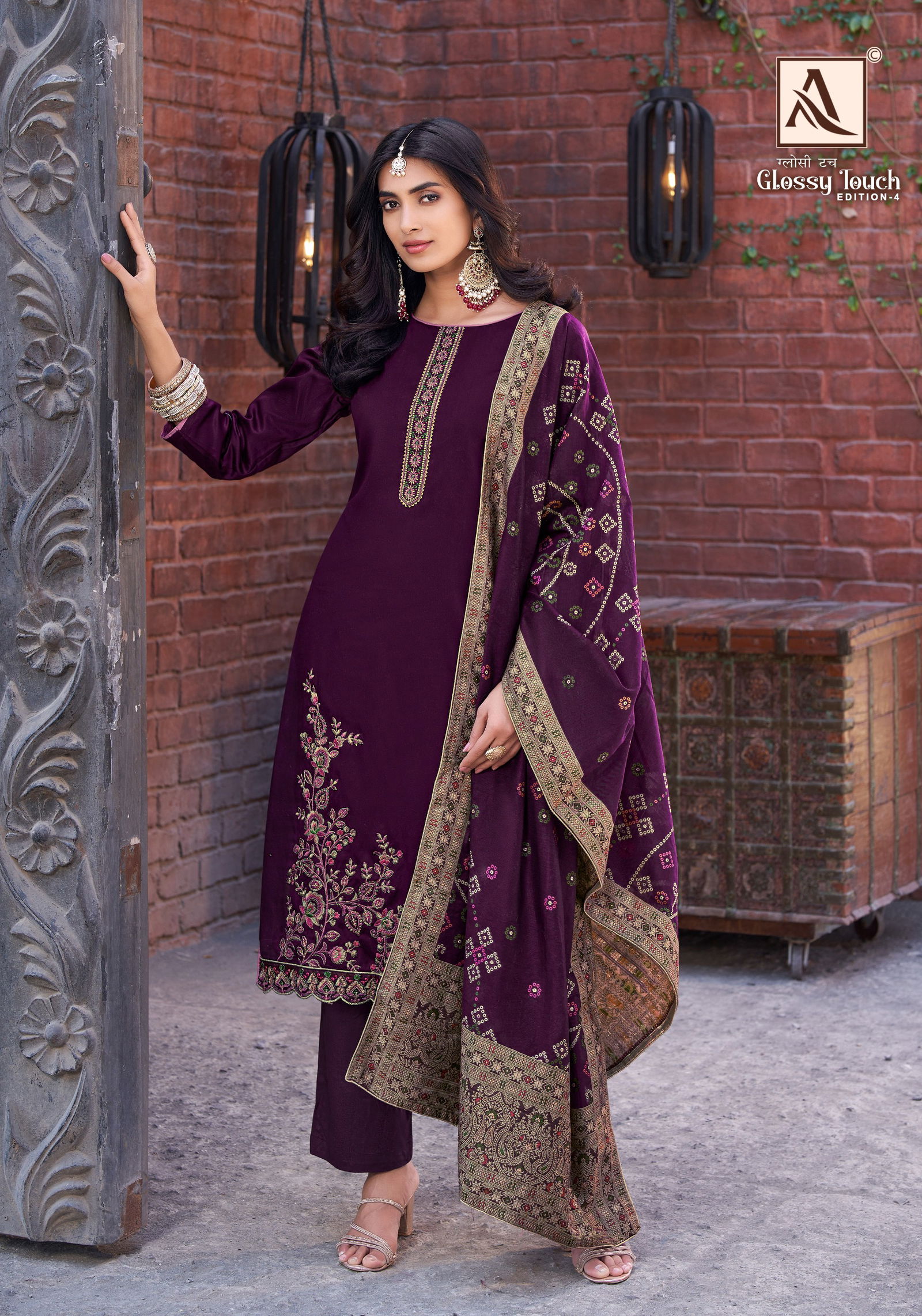 Glossy Touch Edition 4 By Alok Suit Zam Embroidery Dress Material Orders In India